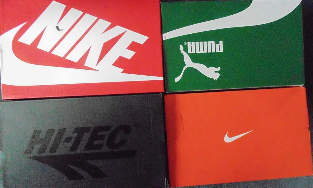 alety mix z butami sportowymi Nike, Puma i Hi-Tec – zwroty konsumenckie do odsprzedaży