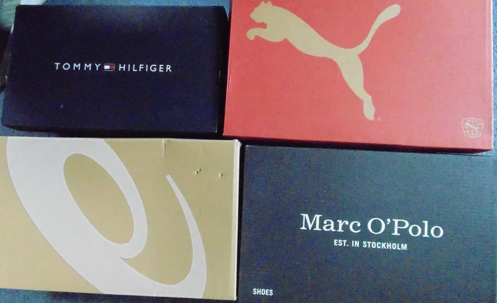 Palety ze zwrotów konsumenckich z markowym obuwiem Tommy Hilfiger, Puma i Marc O'Polo