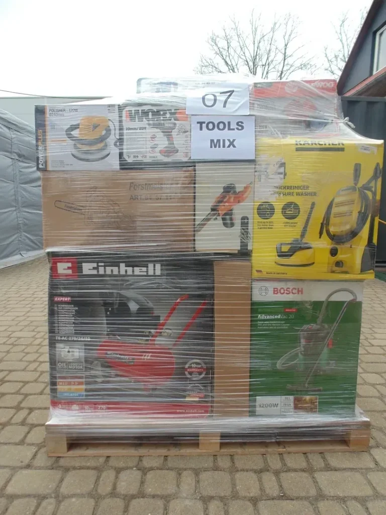Paleta z narzędziami elektrycznymi mix – Einhell, Worx, Kärcher, Bosch AdvancedVac, numer 07 TOOLS MIX